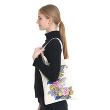 Load image into Gallery viewer, DIY Diamond Painting Handbag Reusable Shoulder Shopping Tote (BB007 Flower)
