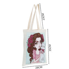 Load image into Gallery viewer, DIY Diamond Painting Handbag Reusable Shoulder Shopping Tote (BB004 Girl)
