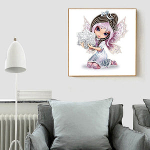 Big Eyes Doll 30x30cm(canvas) partial special shaped drill diamond painting