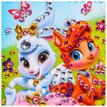 Load image into Gallery viewer, Two Rabbits 30x30cm(canvas) partial special shaped drill diamond painting
