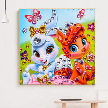 Load image into Gallery viewer, Two Rabbits 30x30cm(canvas) partial special shaped drill diamond painting
