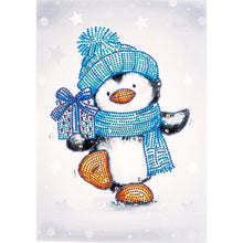 Load image into Gallery viewer, Cartoon Penguin 30x40cm(canvas) partial special shaped drill diamond painting
