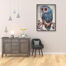 Load image into Gallery viewer, Blue Owl 30x40cm(canvas) full round drill diamond painting
