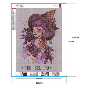 Scorpio 30x40cm(canvas) full round drill diamond painting