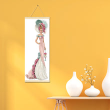 Load image into Gallery viewer, Noble Lady 20x50cm(canvas) partial special shaped drill hanging diamond painting
