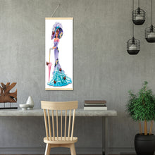 Load image into Gallery viewer, Noble Lady 20x50cm(canvas) partial special shaped drill hanging diamond painting
