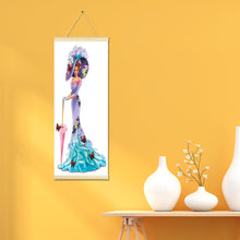 Load image into Gallery viewer, Noble Lady 20x50cm(canvas) partial special shaped drill hanging diamond painting
