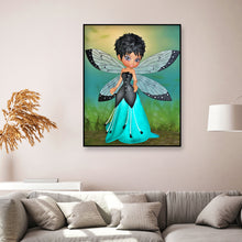 Load image into Gallery viewer, Short Hair Wing Elves 30x40cm(canvas) full round drill diamond painting
