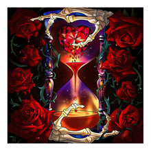 Load image into Gallery viewer, Love Hourglass Rose 40x40cm(canvas) full round drill diamond painting
