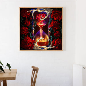 Love Hourglass Rose 40x40cm(canvas) full round drill diamond painting