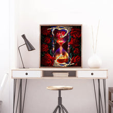 Load image into Gallery viewer, Love Hourglass Rose 40x40cm(canvas) full round drill diamond painting
