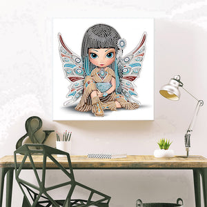 Big Eyes Doll 30x30cm(canvas) partial special shaped drill diamond painting