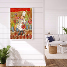 Load image into Gallery viewer, Chef Cartoon 30x40cm(canvas) full round drill diamond painting
