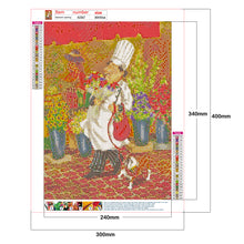 Load image into Gallery viewer, Chef Cartoon 30x40cm(canvas) full round drill diamond painting
