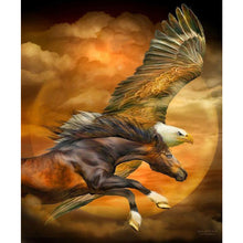 Load image into Gallery viewer, Eagle Horse 35x45cm(canvas) full round drill diamond painting
