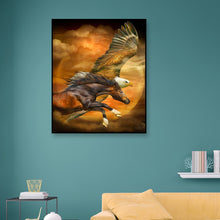 Load image into Gallery viewer, Eagle Horse 35x45cm(canvas) full round drill diamond painting
