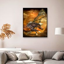 Load image into Gallery viewer, Eagle Horse 35x45cm(canvas) full round drill diamond painting
