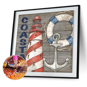 Lighthouse Spear 30x30cm(canvas) full round drill diamond painting