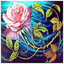 Load image into Gallery viewer, Chinese Rose Flower 30x30cm(canvas) full round drill diamond painting
