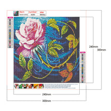 Load image into Gallery viewer, Chinese Rose Flower 30x30cm(canvas) full round drill diamond painting
