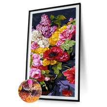 Load image into Gallery viewer, Flowers 40x80cm(canvas) full round drill diamond painting
