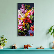 Load image into Gallery viewer, Flowers 40x80cm(canvas) full round drill diamond painting
