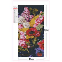 Load image into Gallery viewer, Flowers 40x80cm(canvas) full round drill diamond painting
