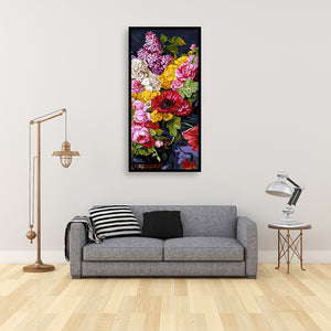 Flowers 40x80cm(canvas) full round drill diamond painting