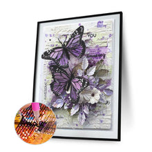 Load image into Gallery viewer, Two Butterflies 30x40cm(canvas) full round drill diamond painting
