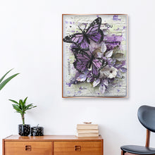 Load image into Gallery viewer, Two Butterflies 30x40cm(canvas) full round drill diamond painting
