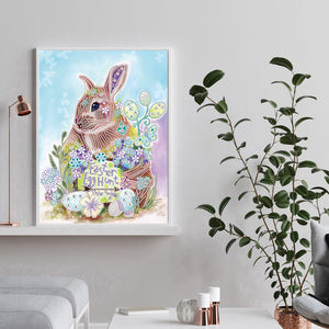 Rabbit 30x40cm(canvas) partial special shaped drill diamond painting