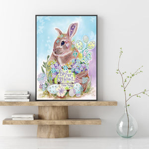 Rabbit 30x40cm(canvas) partial special shaped drill diamond painting