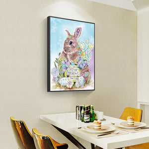 Rabbit 30x40cm(canvas) partial special shaped drill diamond painting