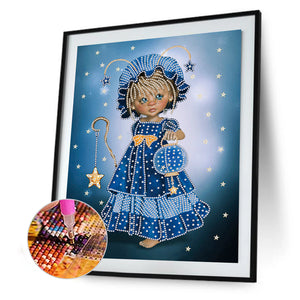 Girl Elf Sprite 30x40cm(canvas) partial special shaped drill diamond painting