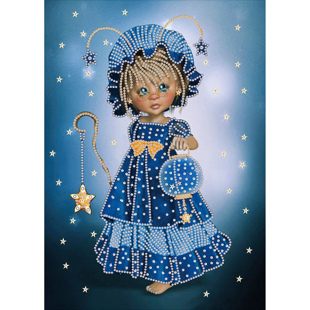 Girl Elf Sprite 30x40cm(canvas) partial special shaped drill diamond painting