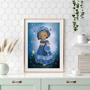 Girl Elf Sprite 30x40cm(canvas) partial special shaped drill diamond painting