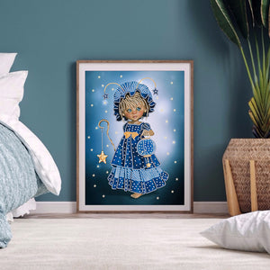 Girl Elf Sprite 30x40cm(canvas) partial special shaped drill diamond painting