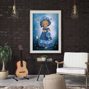 Girl Elf Sprite 30x40cm(canvas) partial special shaped drill diamond painting