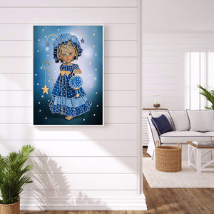 Girl Elf Sprite 30x40cm(canvas) partial special shaped drill diamond painting