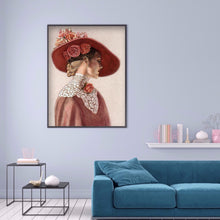 Load image into Gallery viewer, Elegant Lady 30x40cm(canvas) partial special shaped drill diamond painting
