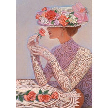 Load image into Gallery viewer, Elegant Lady 30x40cm(canvas) partial special shaped drill diamond painting
