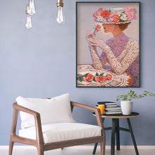 Load image into Gallery viewer, Elegant Lady 30x40cm(canvas) partial special shaped drill diamond painting
