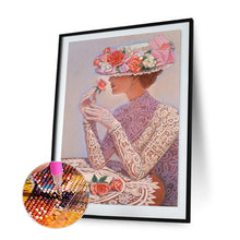 Load image into Gallery viewer, Elegant Lady 30x40cm(canvas) partial special shaped drill diamond painting
