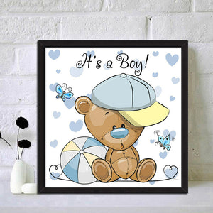 Cartoon Bear 30x30cm(canvas) full round drill diamond painting