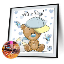 Load image into Gallery viewer, Cartoon Bear 30x30cm(canvas) full round drill diamond painting
