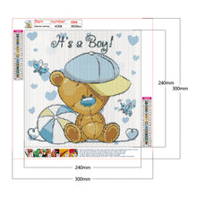 Load image into Gallery viewer, Cartoon Bear 30x30cm(canvas) full round drill diamond painting
