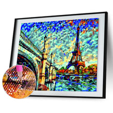 Load image into Gallery viewer, Under Iron Bridge Landscape 40x30cm(canvas) full round drill diamond painting
