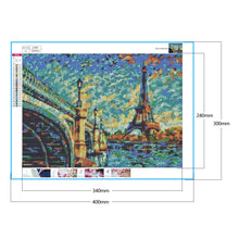 Load image into Gallery viewer, Under Iron Bridge Landscape 40x30cm(canvas) full round drill diamond painting
