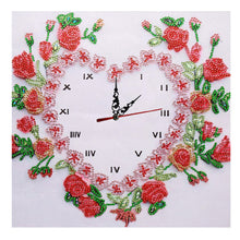 Load image into Gallery viewer, DIY Rhinestone Clock Part Drill Special Shaped Diamond Mosaic Painting Kit
