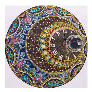 DIY Rhinestone Clock Part Drill Special Shaped Diamond Mosaic Painting Kit